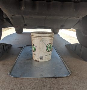 Toyota 4Runner Oil Change Oil Pan And Bucket