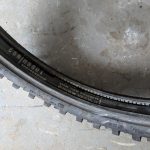 Inner tube inserted into tire