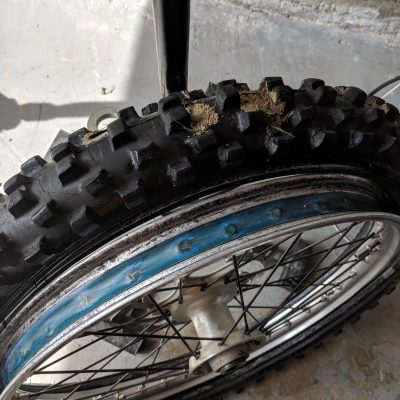 Pull rim through wheel