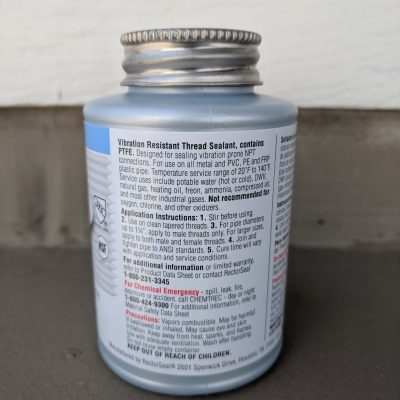 Thread sealant back