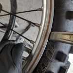 Tire bead behind rim lock
