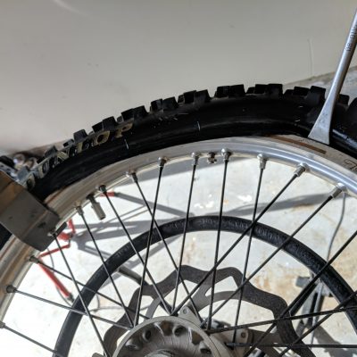 Work tire around with tire irons