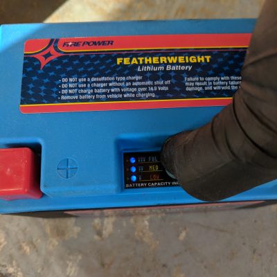 WPS Featherweight Lithium Battery Battery Capacity Indicator Full