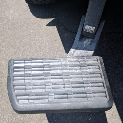 Amp Bedstep Black Plastic Restorer Before