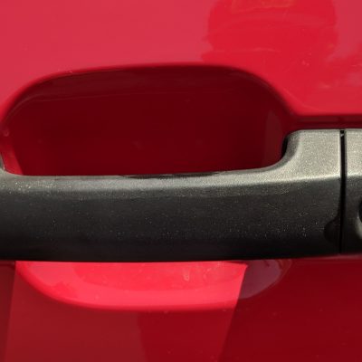 Door Handle Black Plastic Restorer Before
