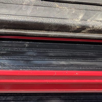 Door Sill Black Plastic Restorer After