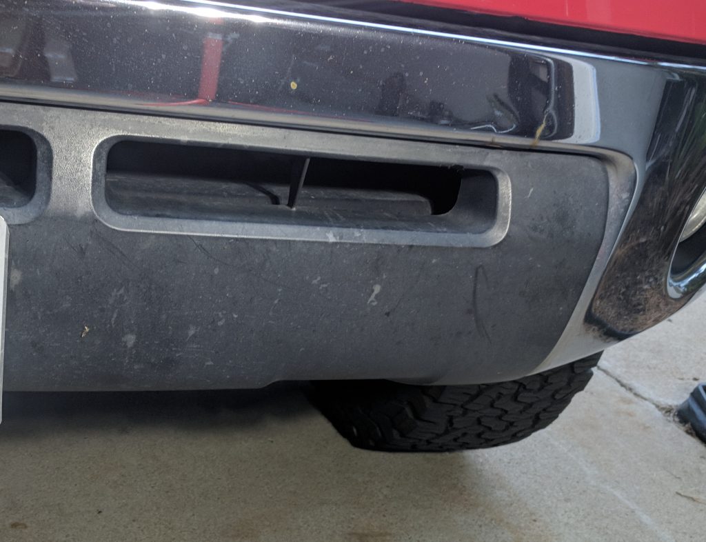 Lower Bumper Black Plastic Restorer Before