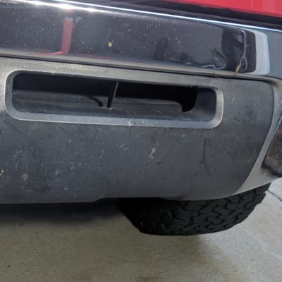 Lower Bumper Black Plastic Restorer Before