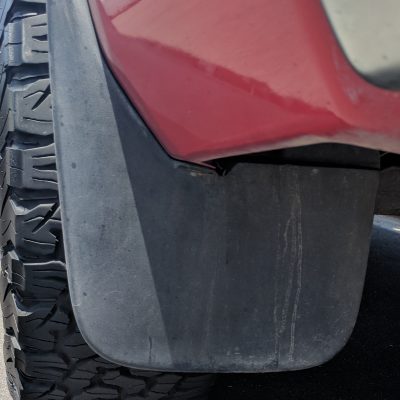 Mudflap Black Plastic Restorer Before