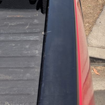 Tailgate Top Black Plastic Restorer After