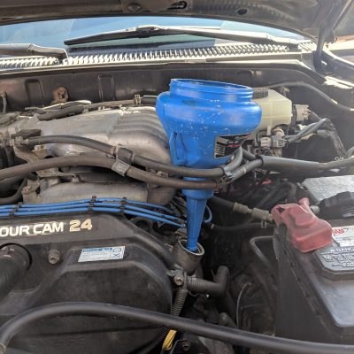 Toyota 4Runner Oil Change Funnel Fill