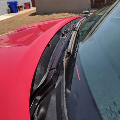 Windshield Wiper Tray Black Plastic Restorer After