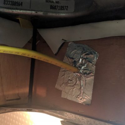 RV Air Conditioner Not Blowing Cold Intake Wire Hole Sealed