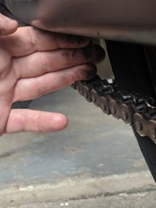 Motorcycle Chain Adjustment 3 Finger Rule