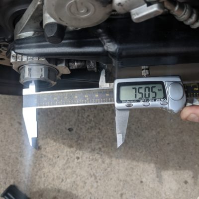 Motorcycle Chain Adjustment Caliper Measurement
