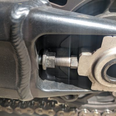 Motorcycle Chain Adjustment Loosed Lock Nut