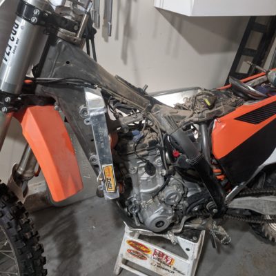 KTM 250 Gas Tank Removed