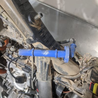 KTM 250 Spark Plug Boot Removed