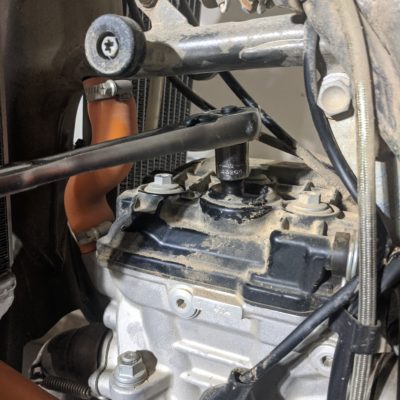 KTM 250 Spark Plug Removal